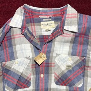 Denim & Supply Ralph Lauren Men's regular fit XL Red and Blue Check Shirt
